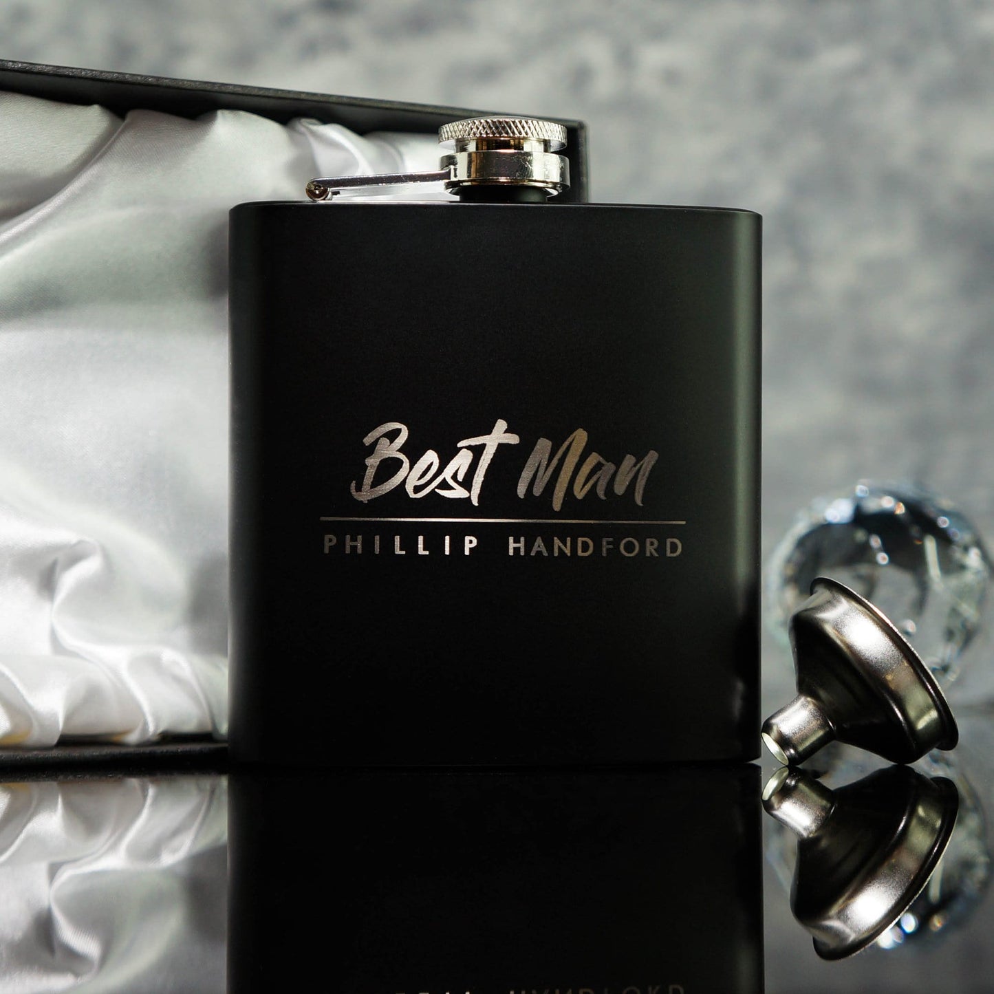 The Creative Groomsman Hip Flasks