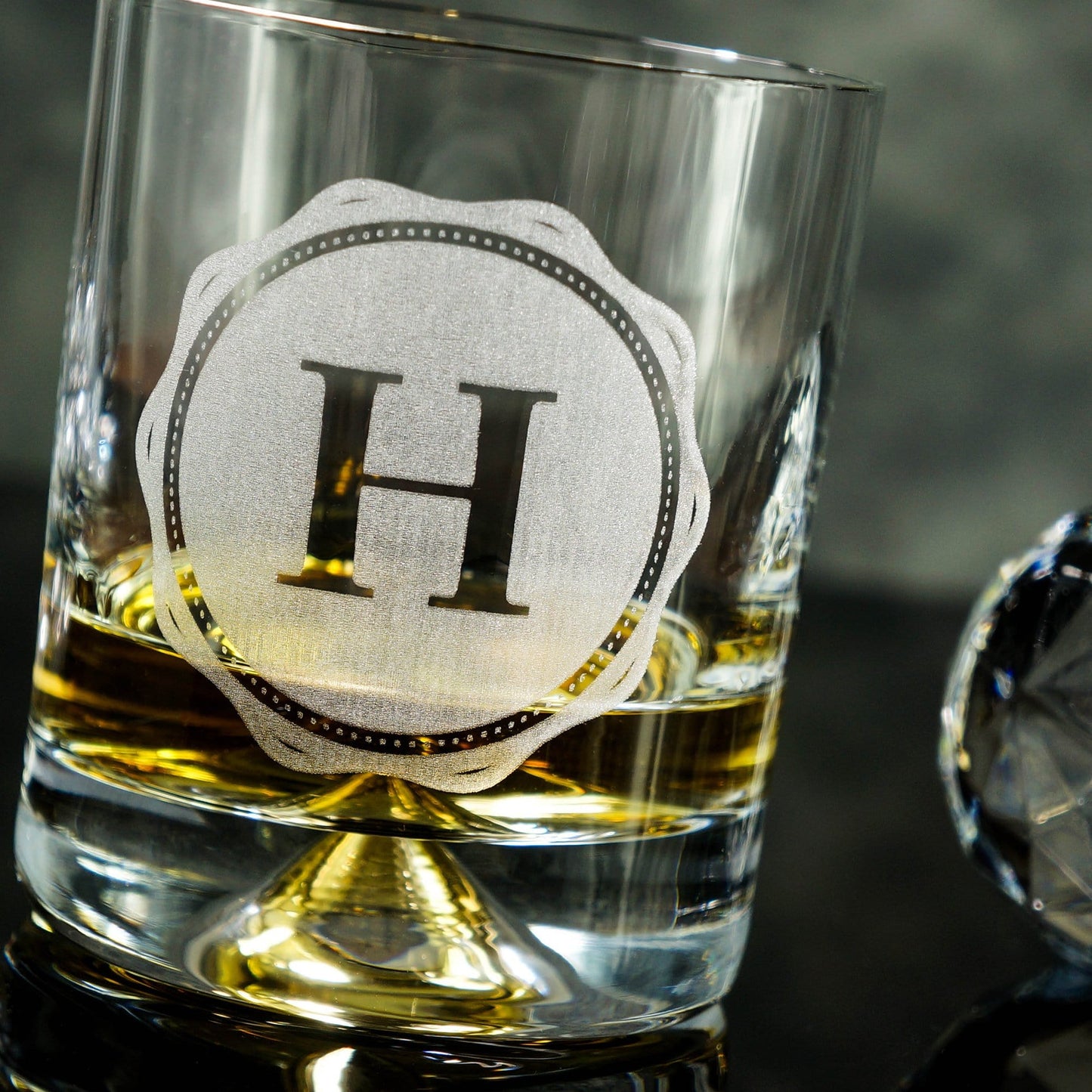 Whiskey Stamp Glass Tumbler