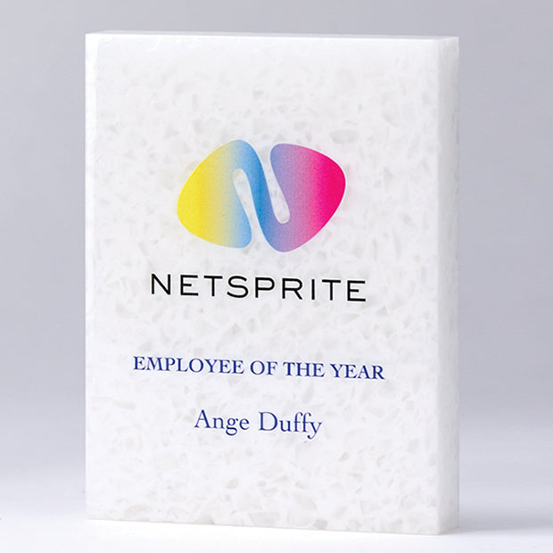 15cm x 12.5cm x 2.5cm 100% Recycled Acrylic Rectangle Award