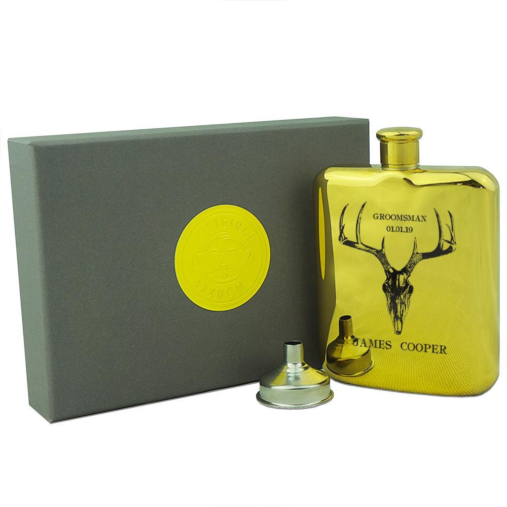 SKULL GOLD HIP FLASK HIP-OMG70