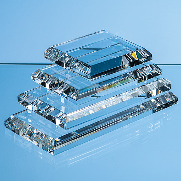 15cm x 7.5cm Clear Glass Base