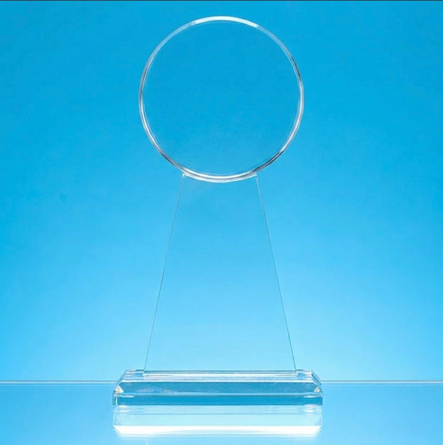 12.5cm Dia x 23cm x 12mm Clear Glass Ball Award