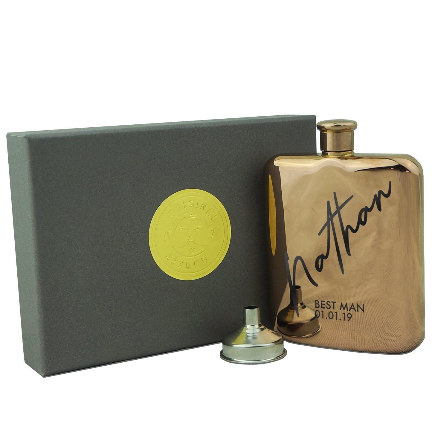 SIGNATURE ROSE GOLD HIP FLASK HIP-OMG67