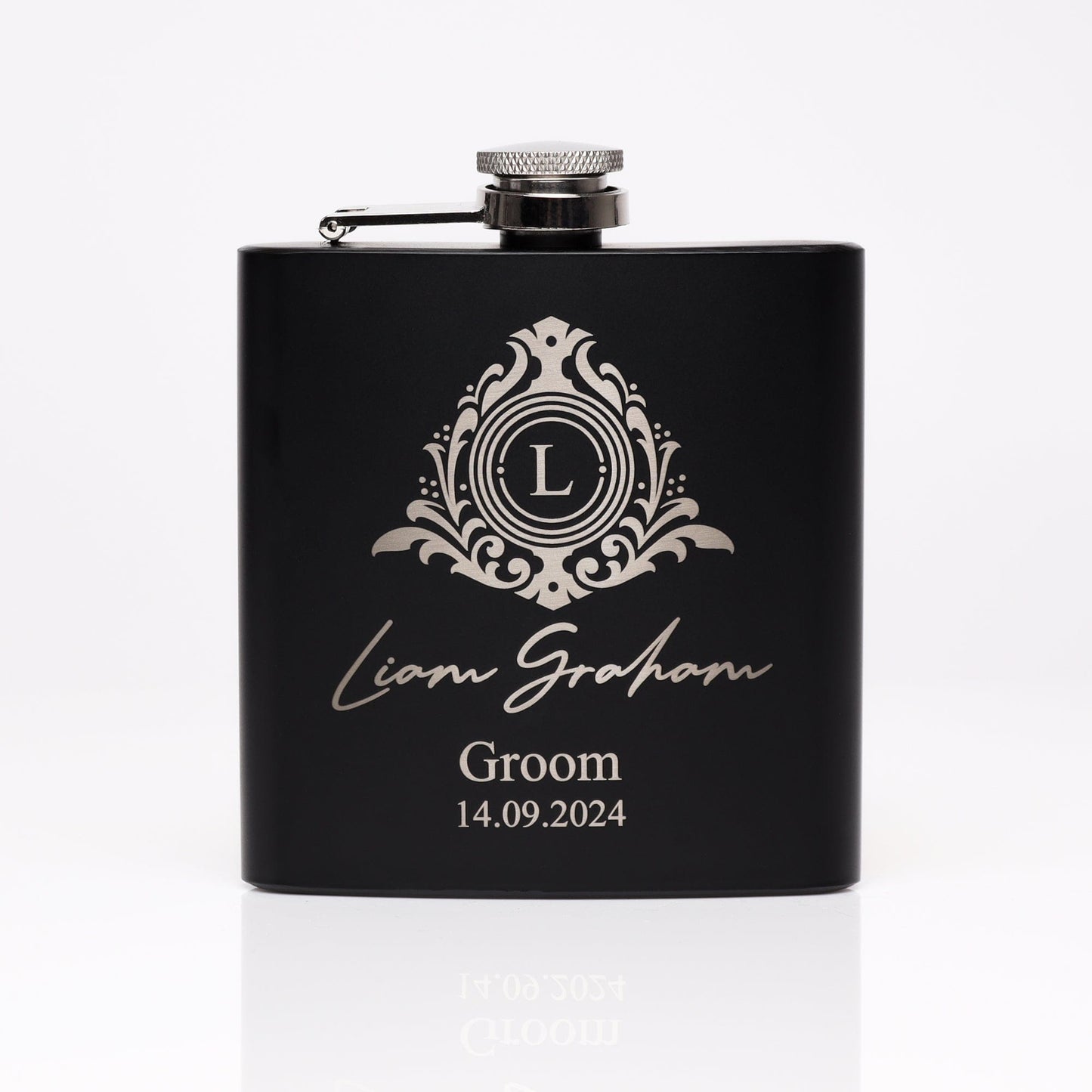 MONO CIRCLE HIP FLASK OMG11-HIPBLK