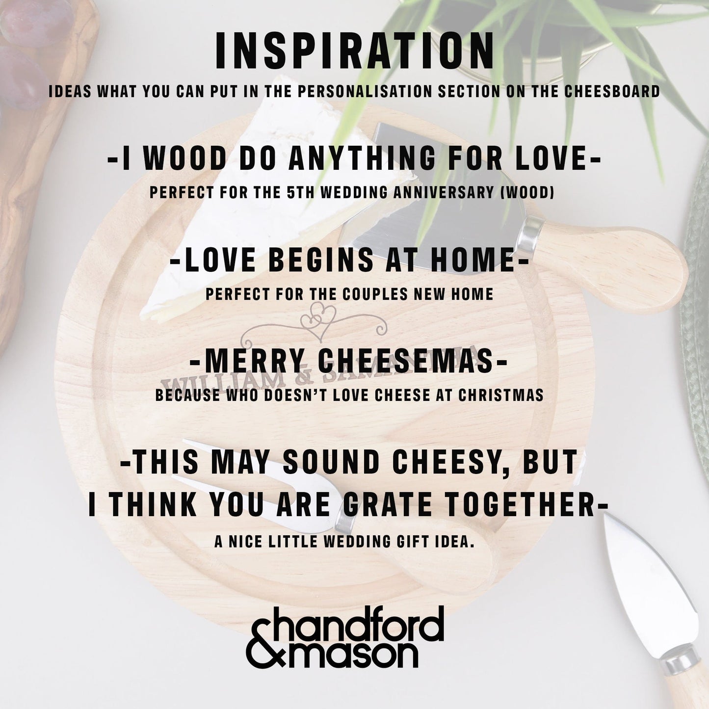 Couples Cheese Board Knife Set