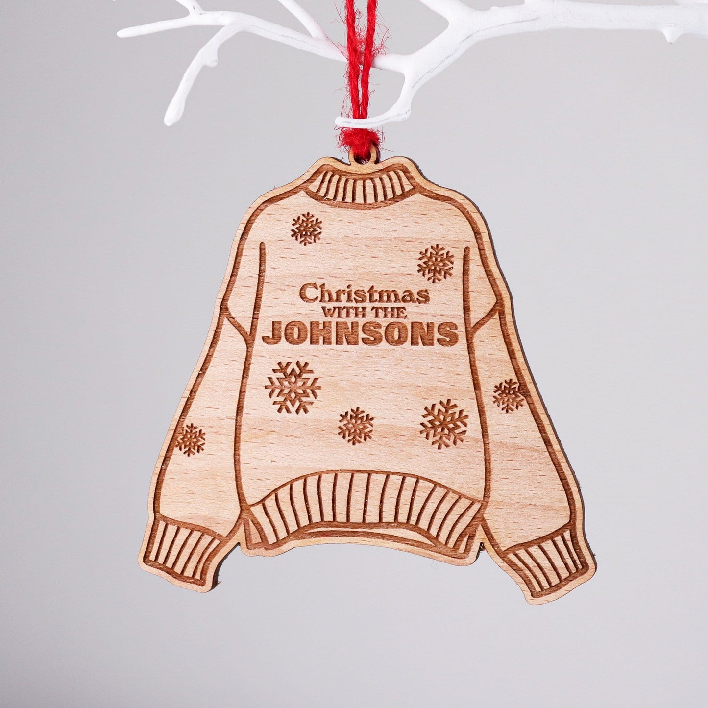 Personalised Christmas Jumper Decoration With Message