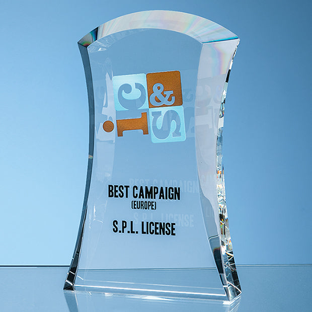 20.5cm Optical Crystal Caledonian Arch Award