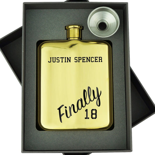 FINALLY 18 HIP FLASK HIP-OMG87