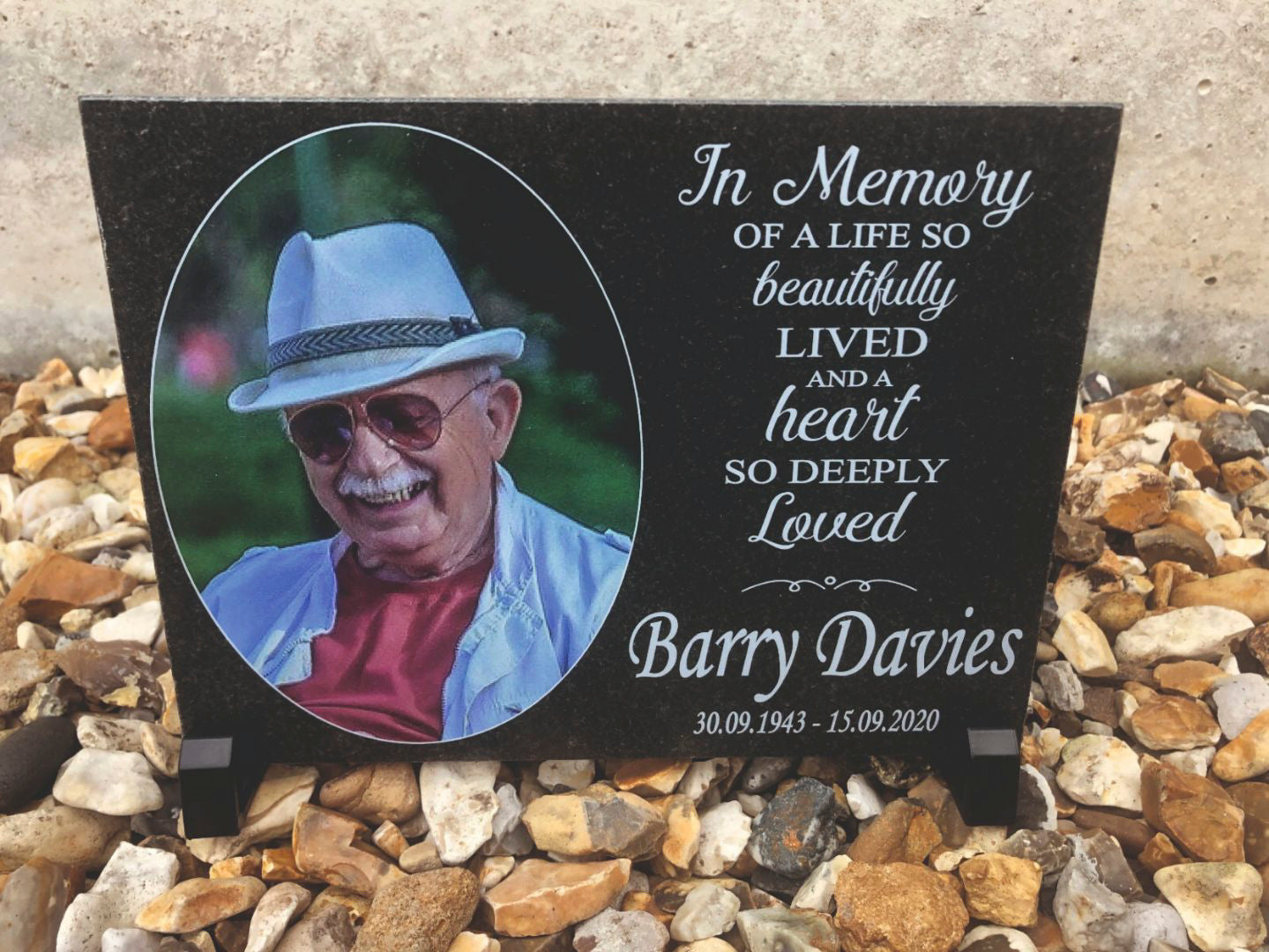 Large Photo Granite Memorial Grave Plaque Headstone