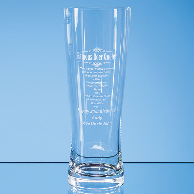 0.7ltr Large Handmade Beer Glass