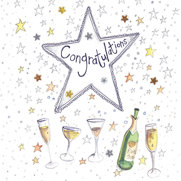 Congratulations Champagne Card