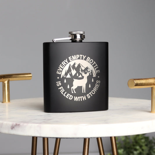Filled With Stories Hip Flask