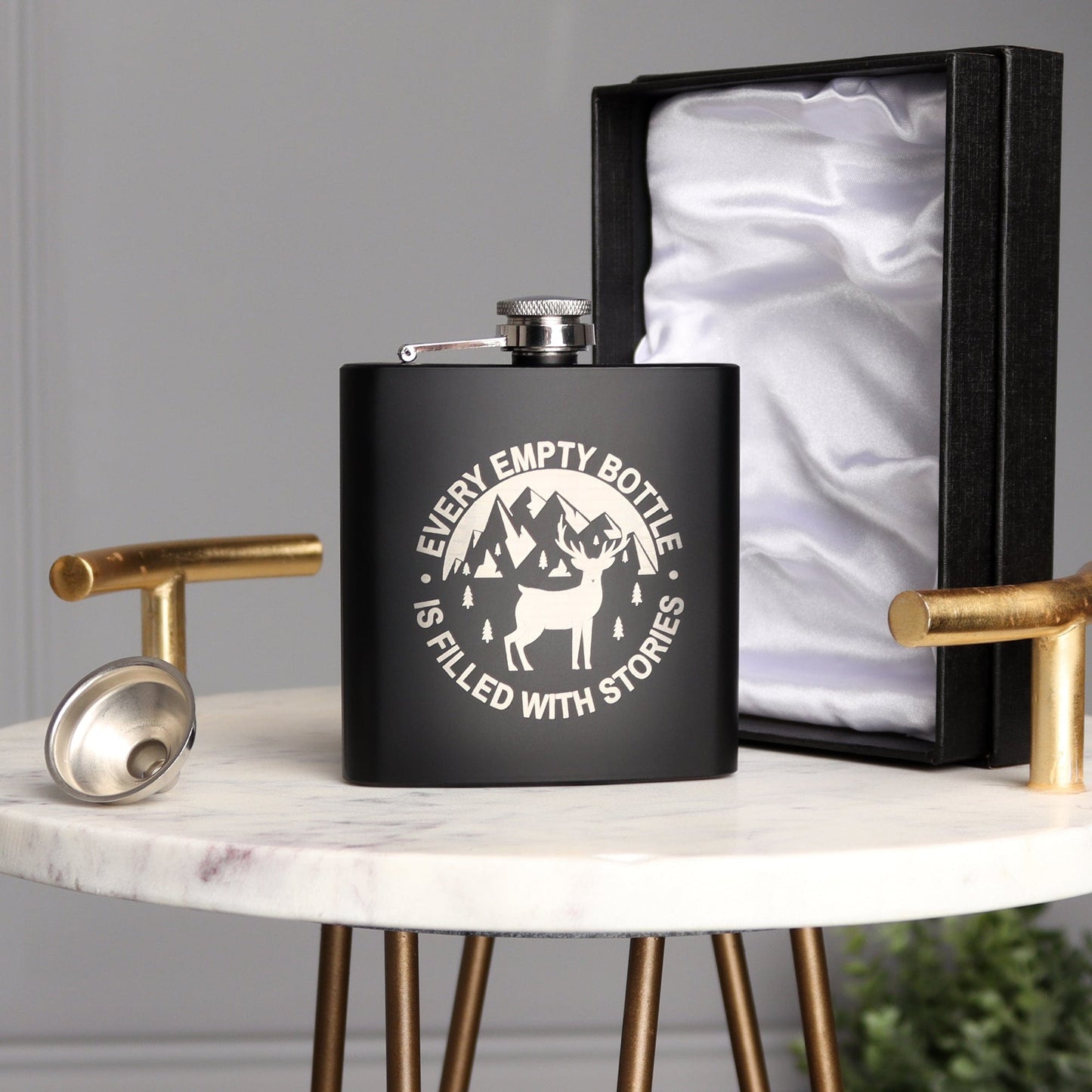 Filled With Stories Hip Flask