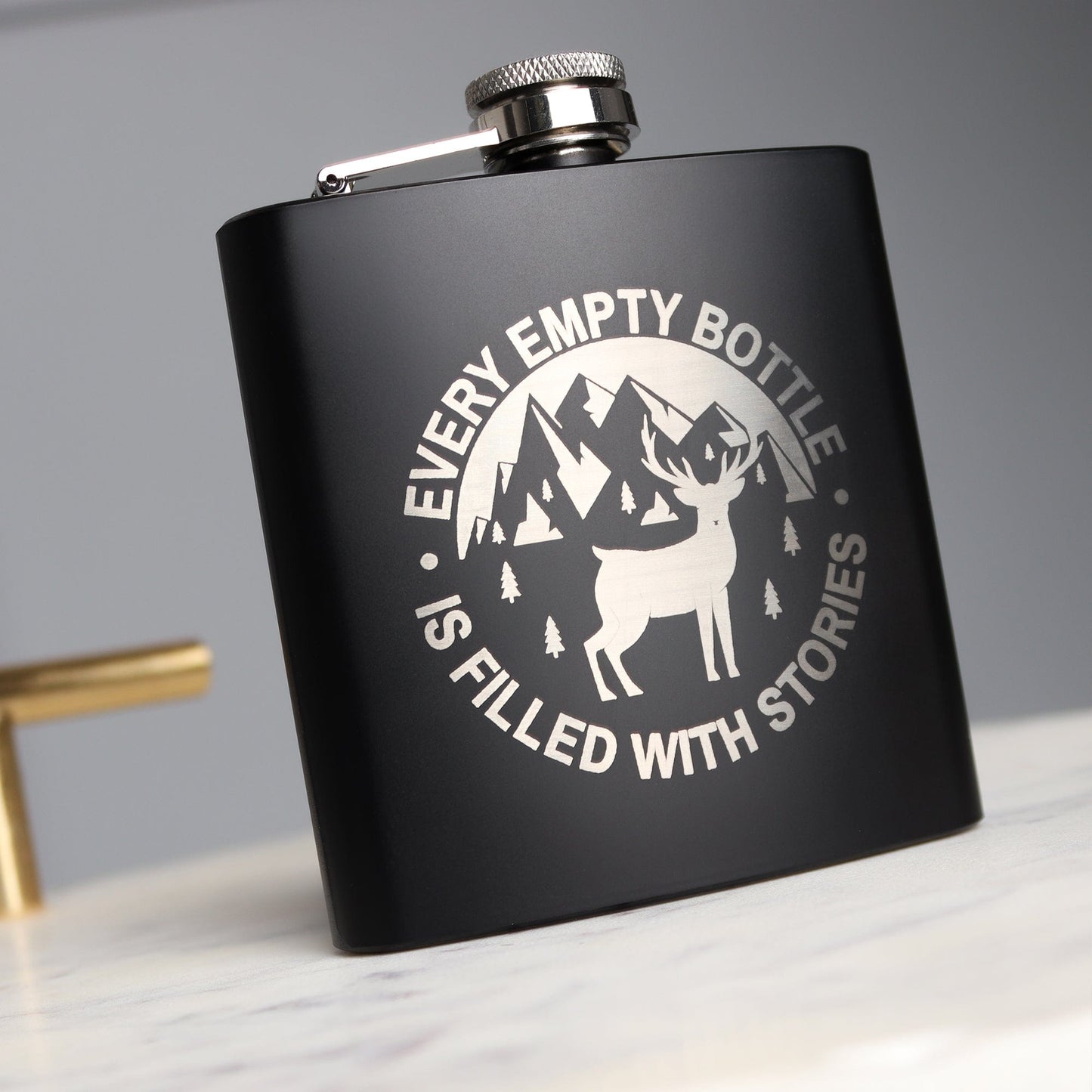 Filled With Stories Hip Flask