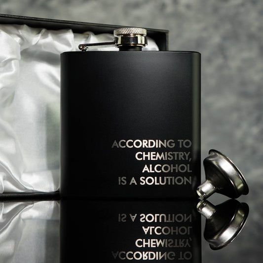 Chemistry Design Hip Flask for the Geeky Drinker