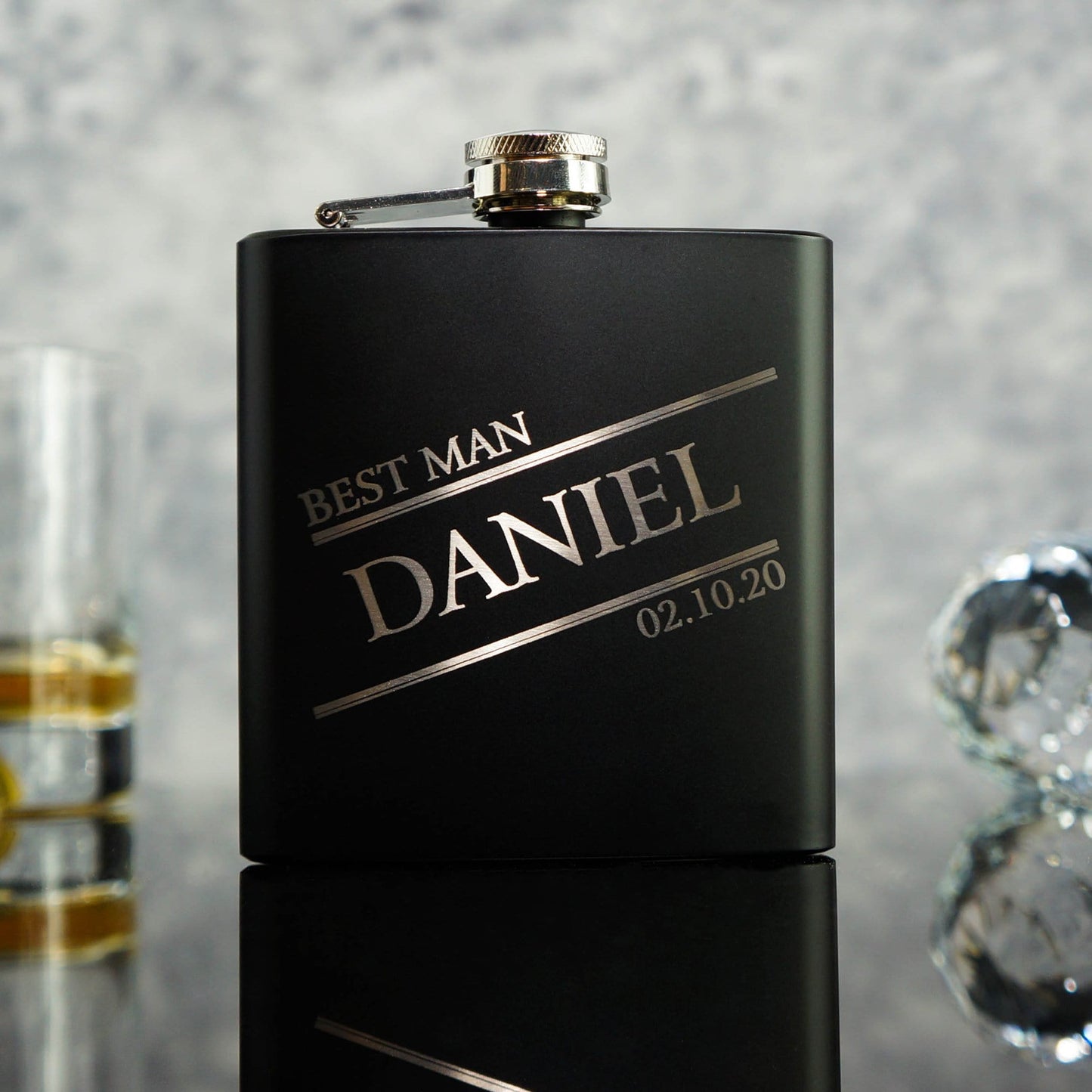 Statement Groomsman Hip Flasks