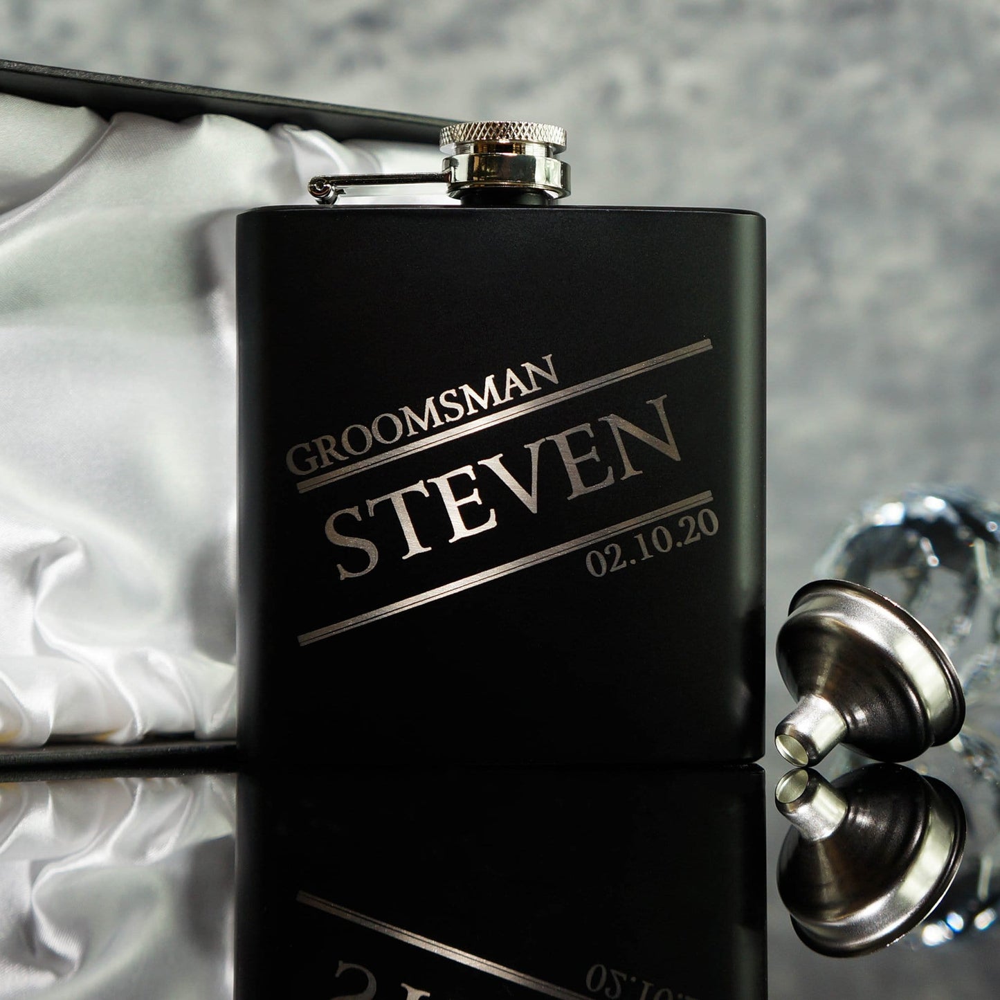 Statement Groomsman Hip Flasks