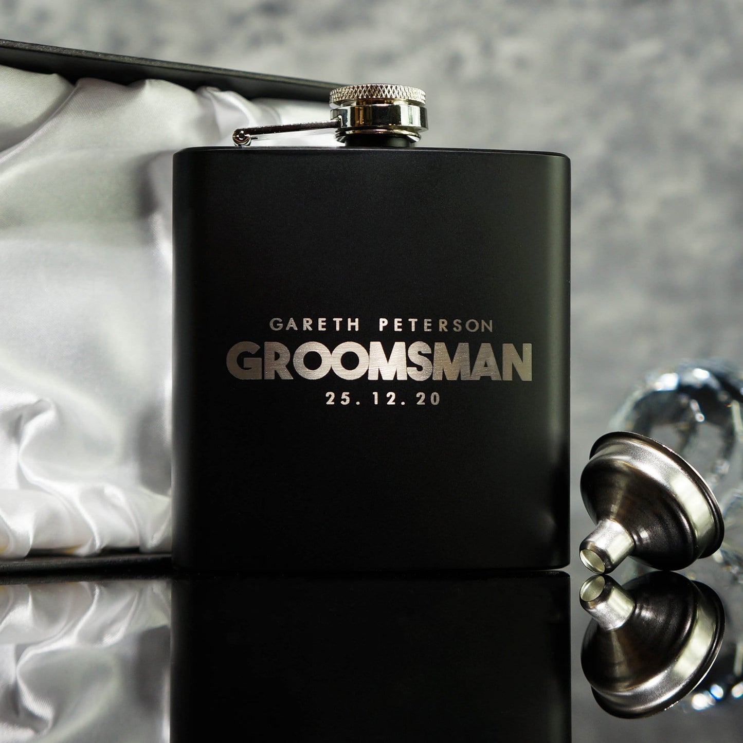 Modern Groomsman Hip flasks