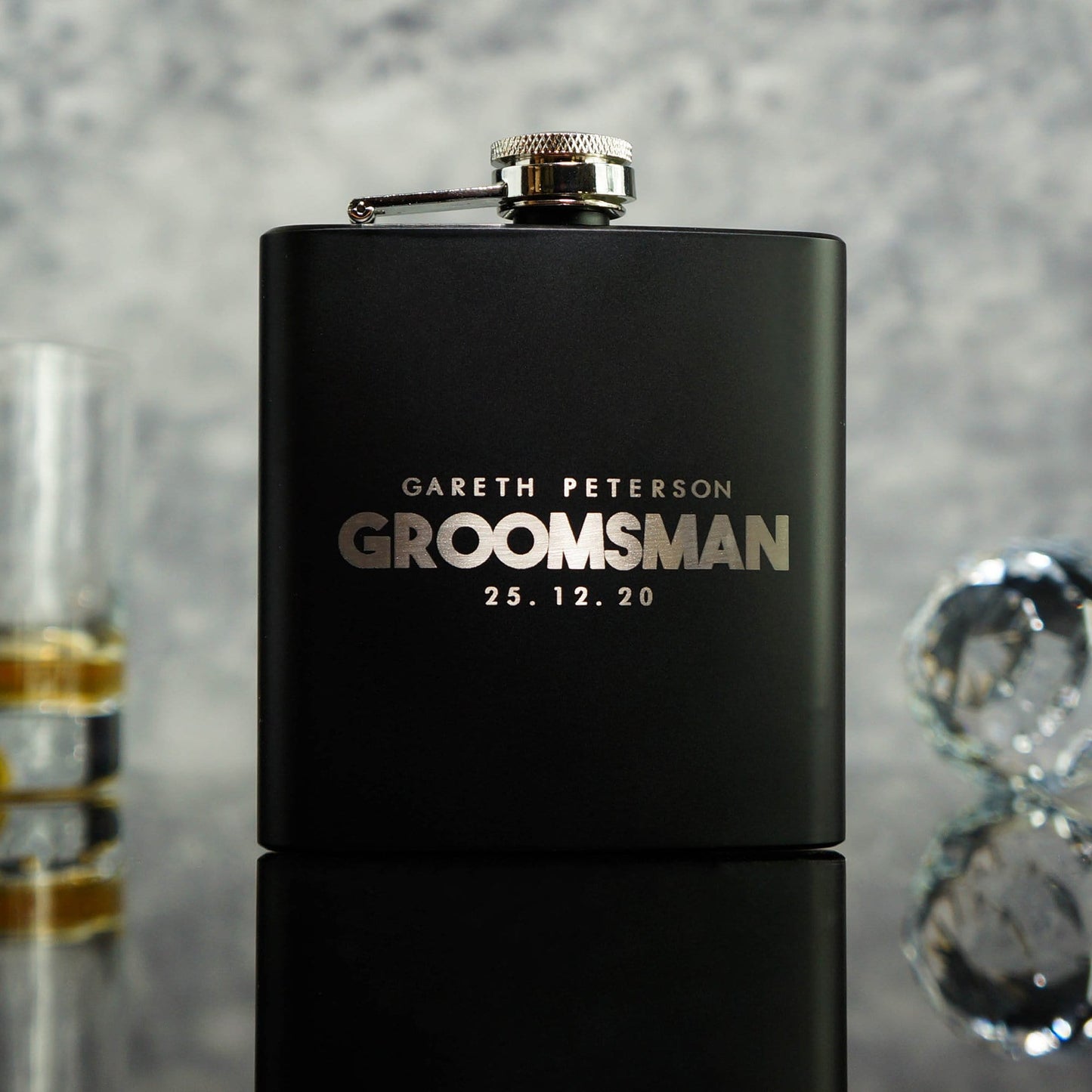 Modern Groomsman Hip flasks