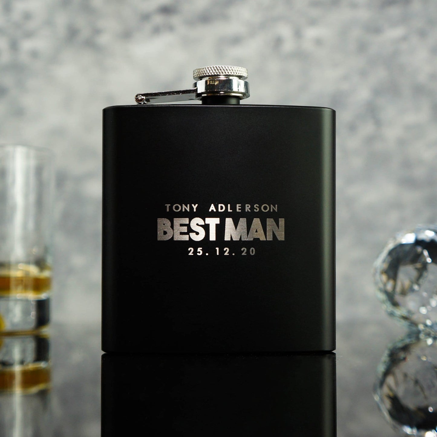 Modern Groomsman Hip flasks