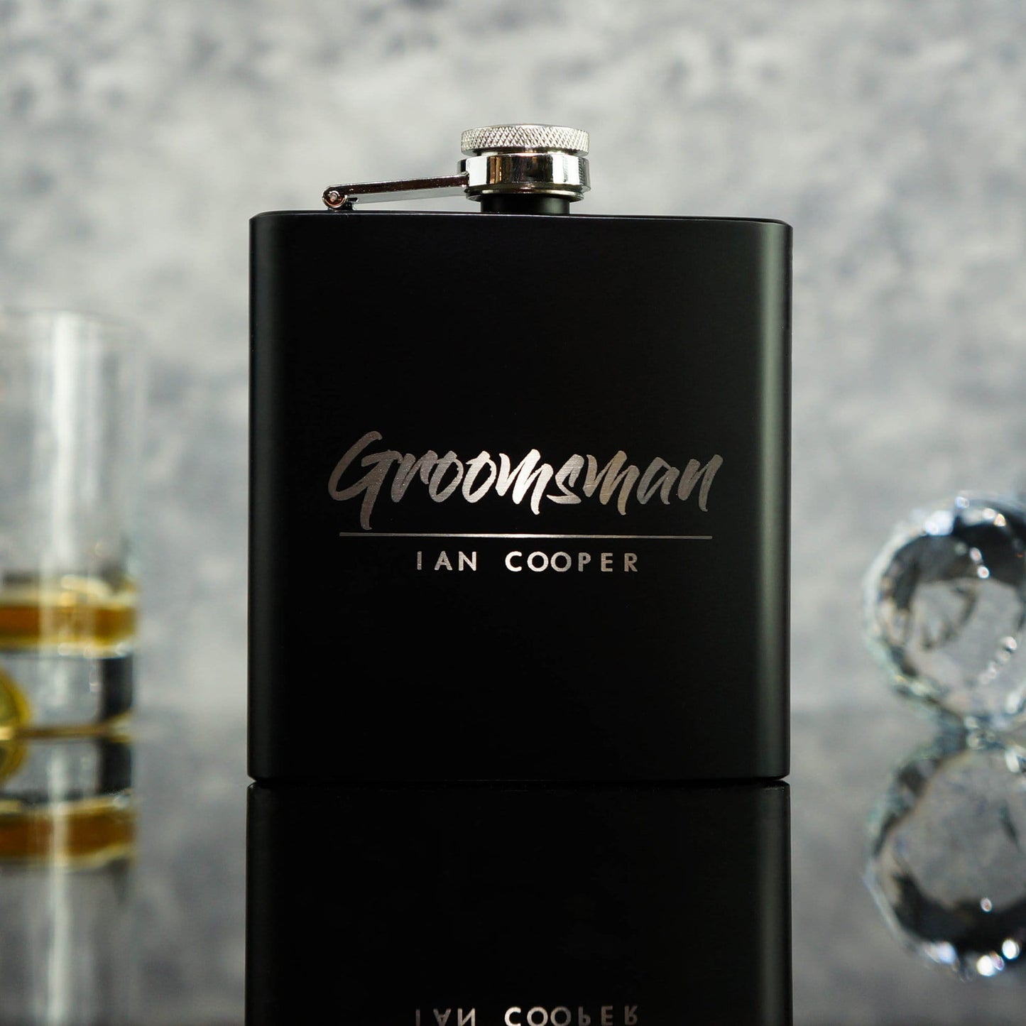 The Creative Groomsman Hip Flasks