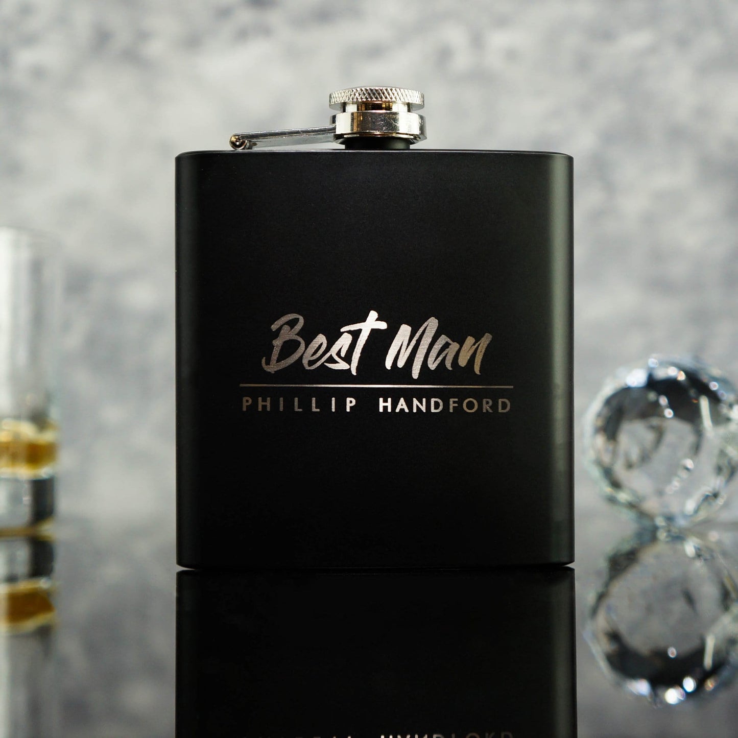 The Creative Groomsman Hip Flasks