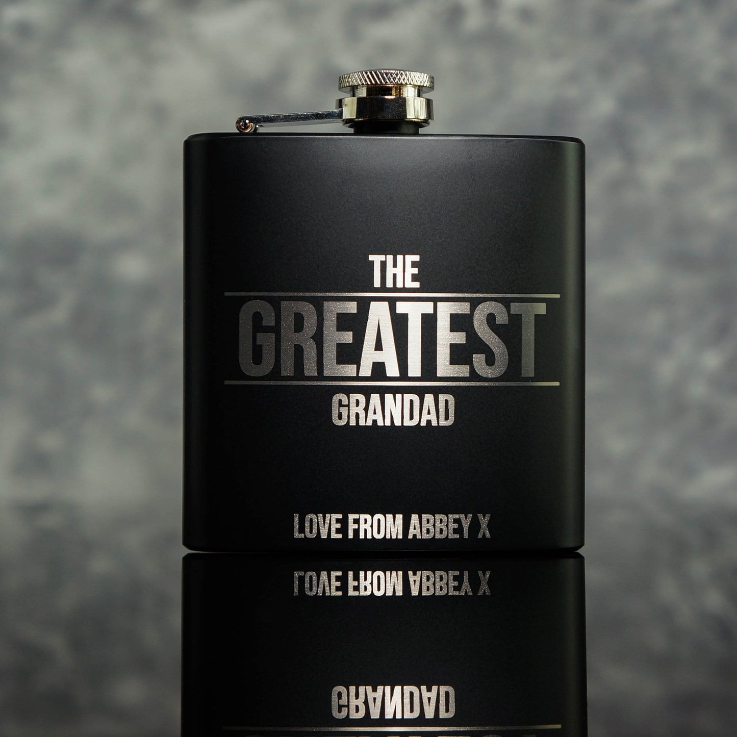 ENGRAVED "THE GREATEST" HIP FLASK