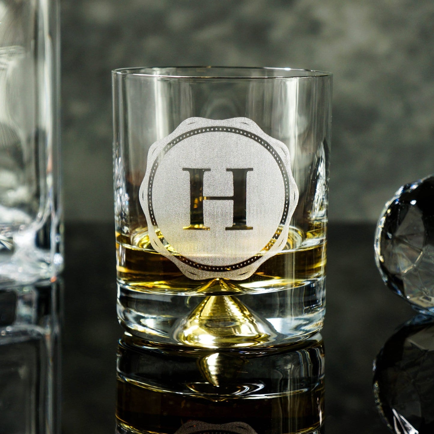 Whiskey Stamp Glass Tumbler