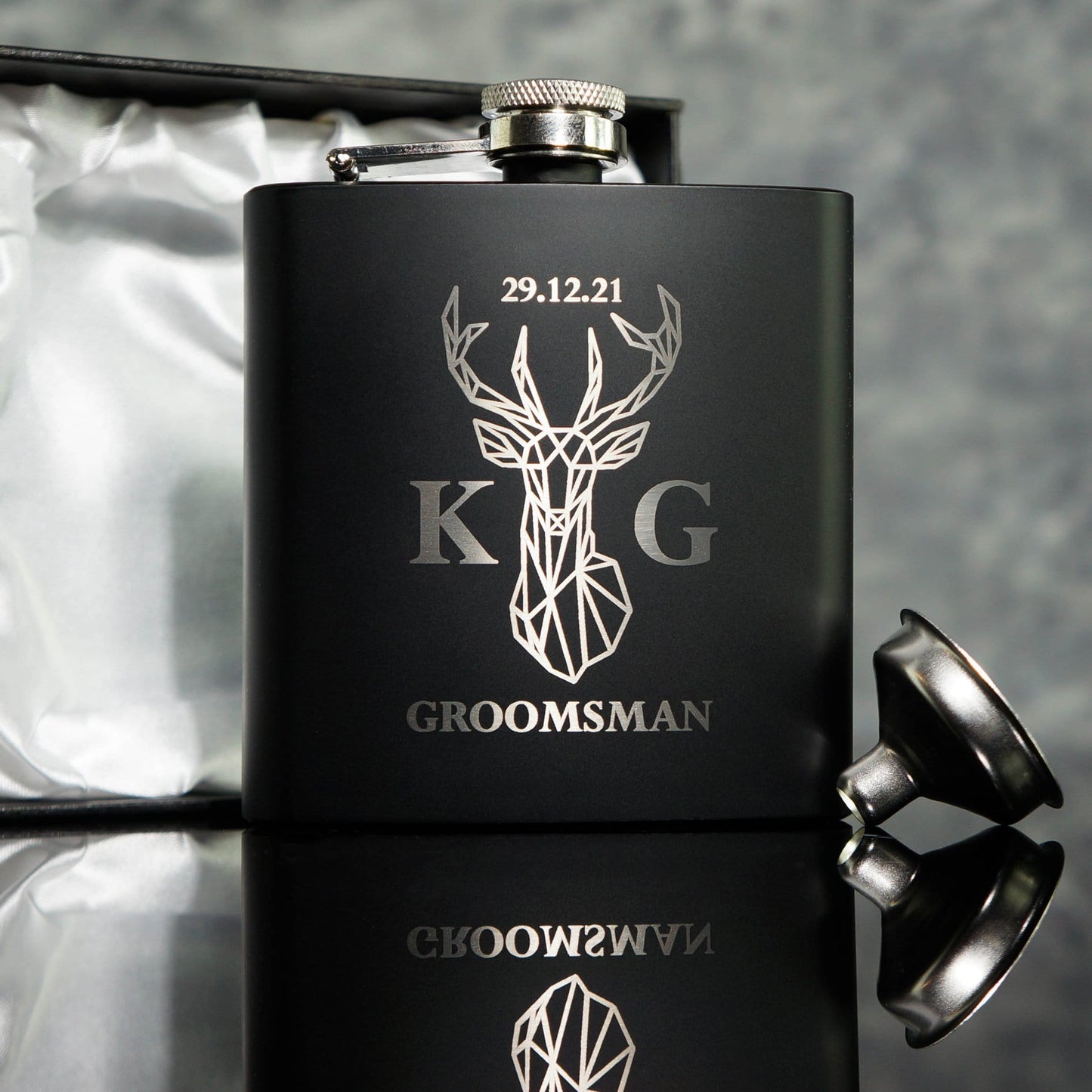 Stag Groomsman Hip Flasks