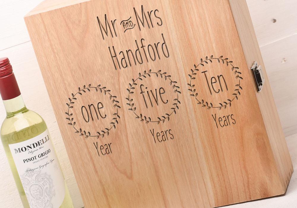 Triple Wine Box Wedding Gift WB5