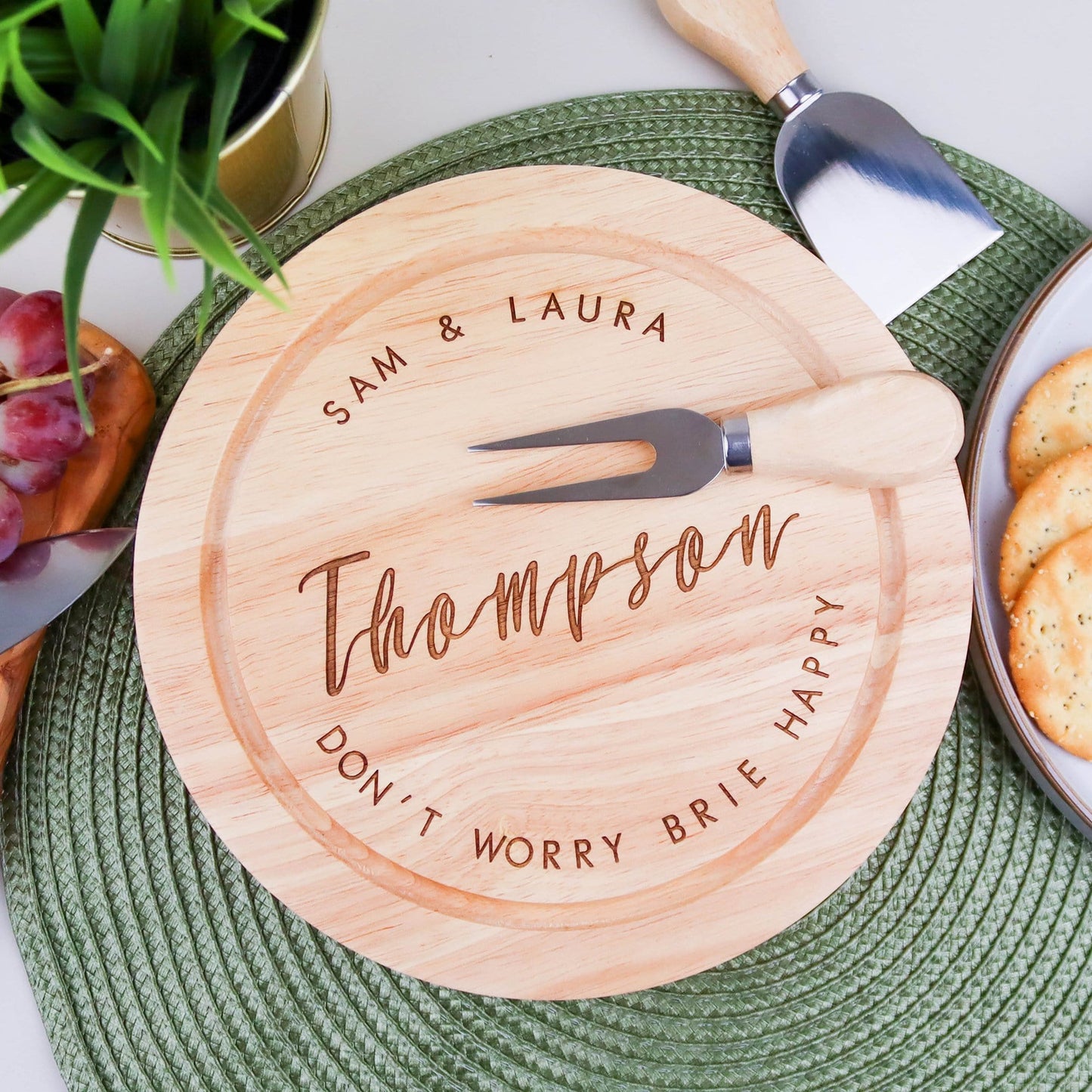 Personalised Round Cheese Board