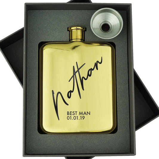 SIGNATURE GOLD HIP FLASK HIP-OMG66