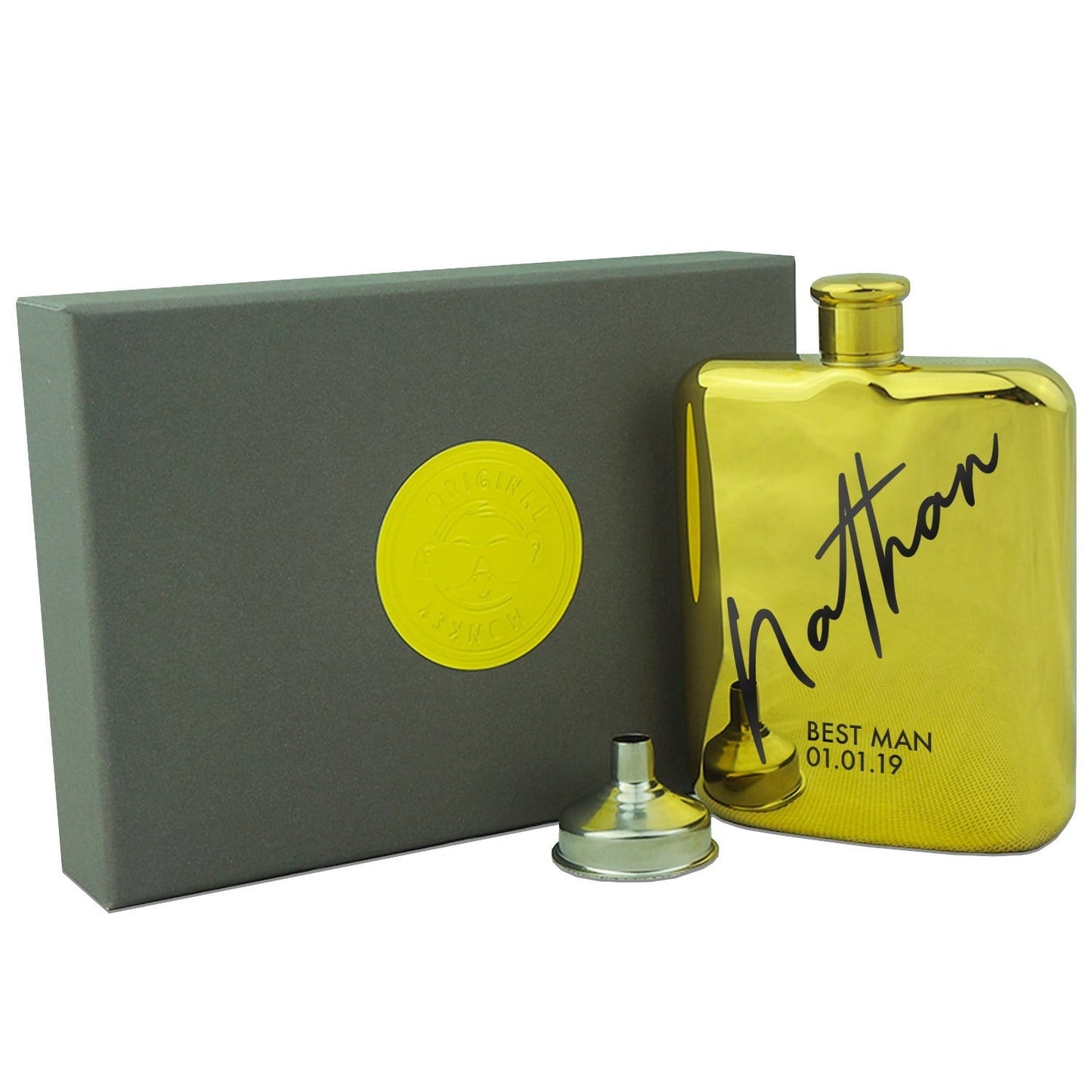 SIGNATURE GOLD HIP FLASK HIP-OMG66