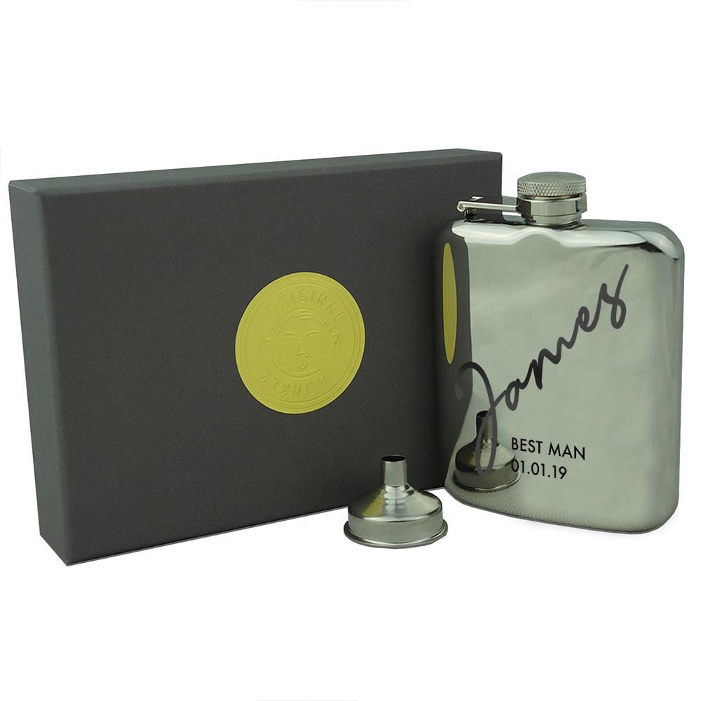 SIGNATURE SILVER HIP FLASK HIP-OMG69