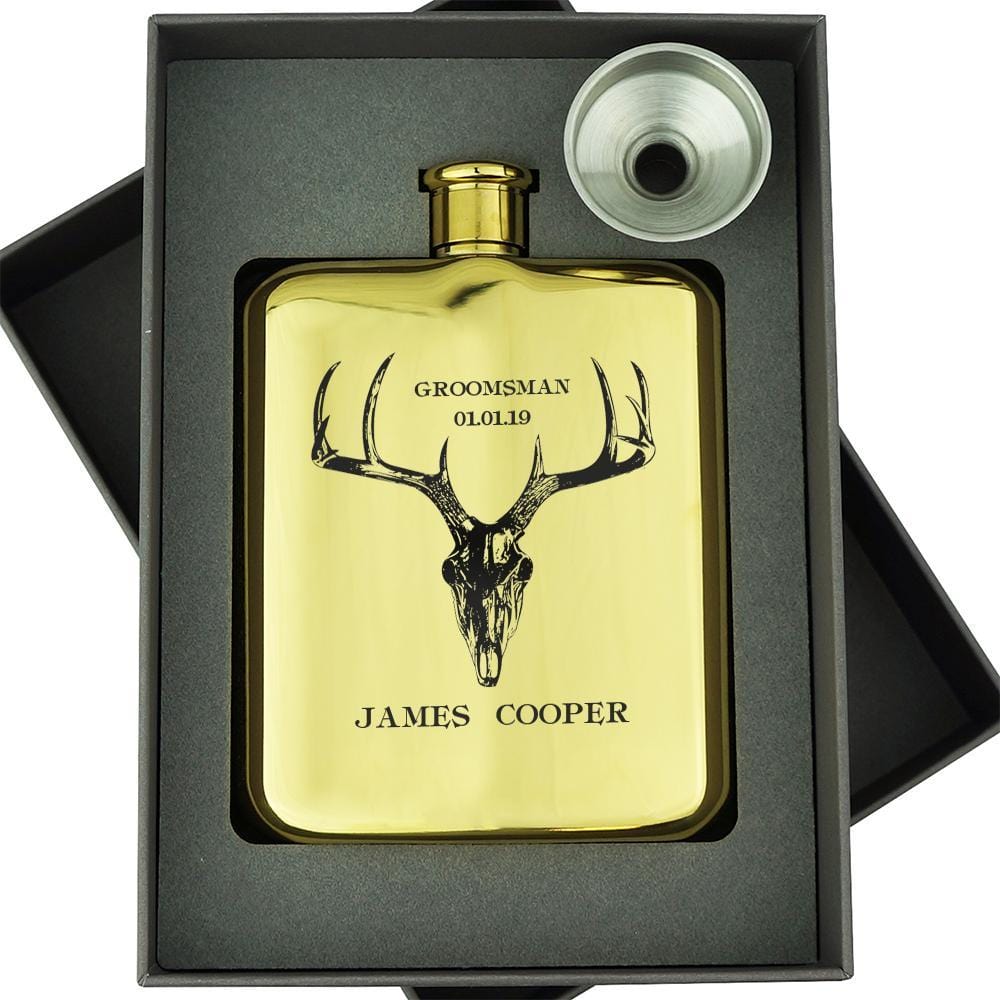 SKULL GOLD HIP FLASK HIP-OMG70