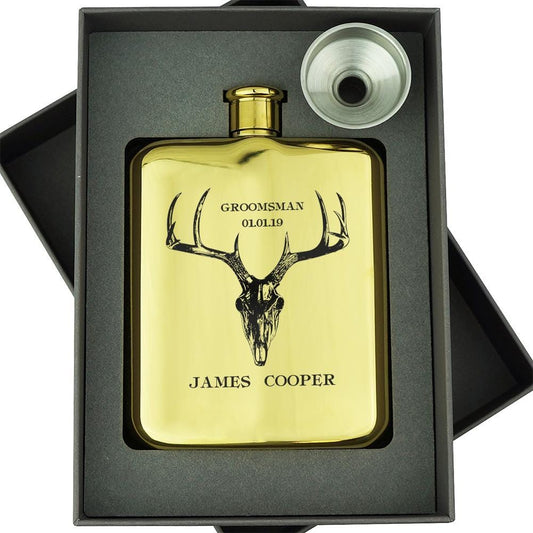 SKULL GOLD HIP FLASK HIP-OMG70