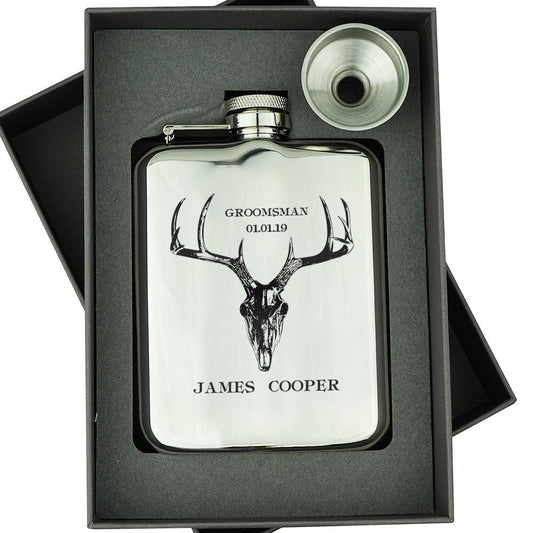 SKULL SILVER HIP FLASK HIP-OMG72