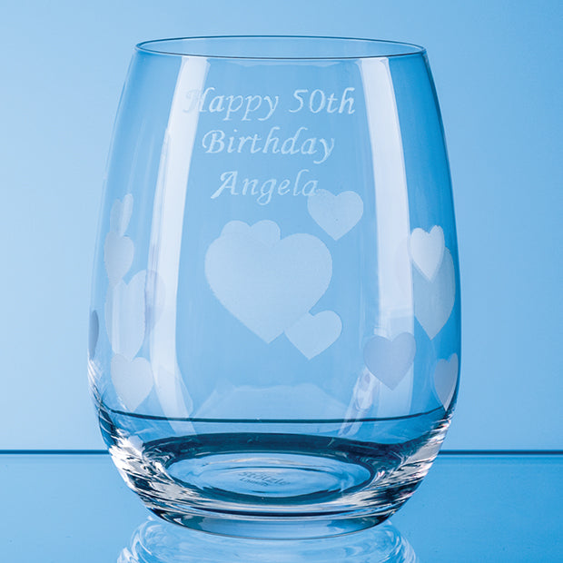 335ml LAmour Frosted Heart Whisky Tumbler