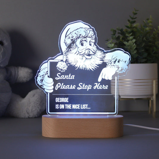 Santa Stop Here Night Light