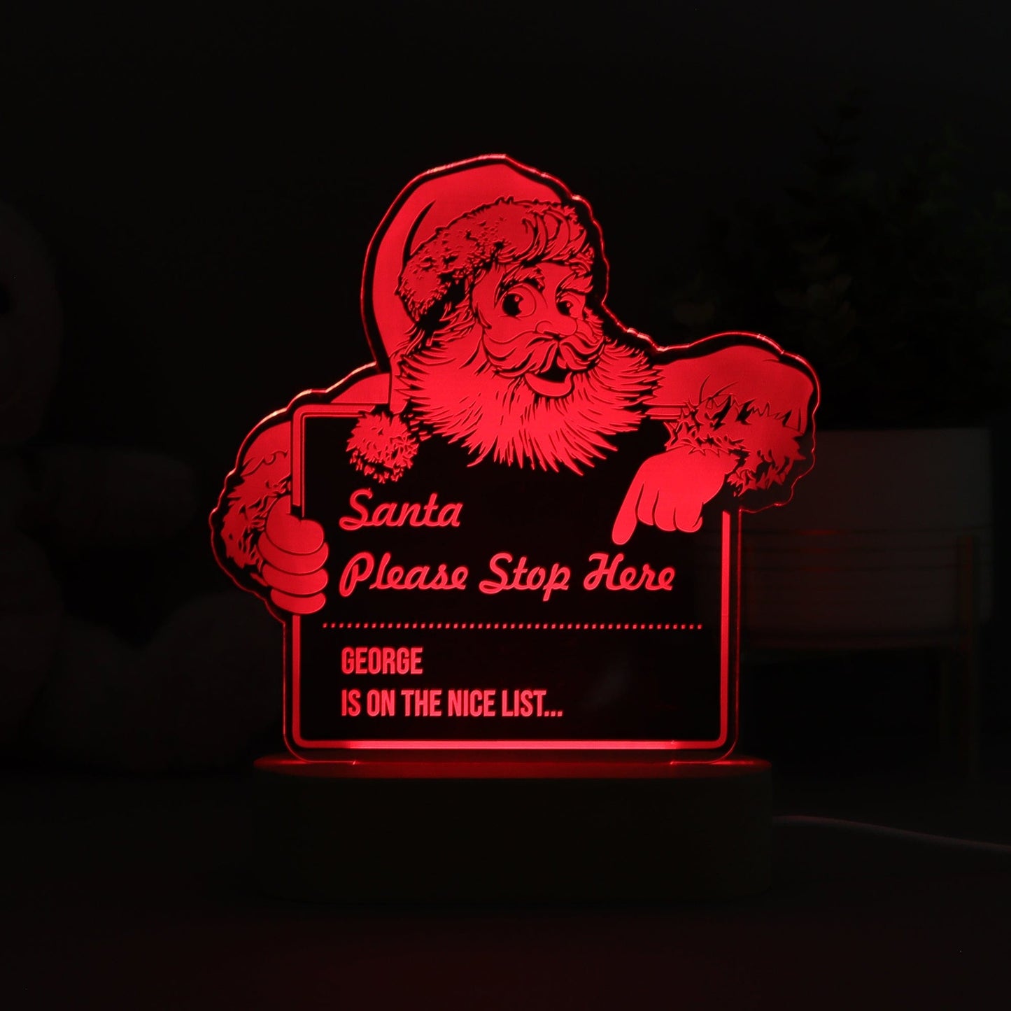 Santa Stop Here Night Light