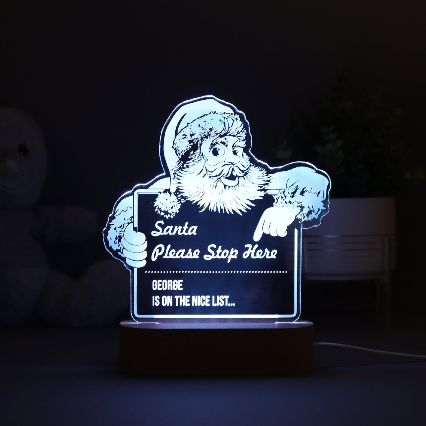 Santa Stop Here Night Light