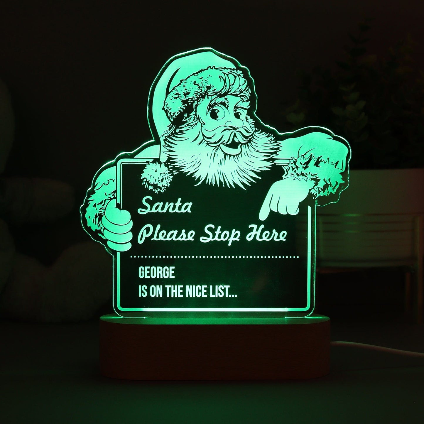 Santa Stop Here Night Light