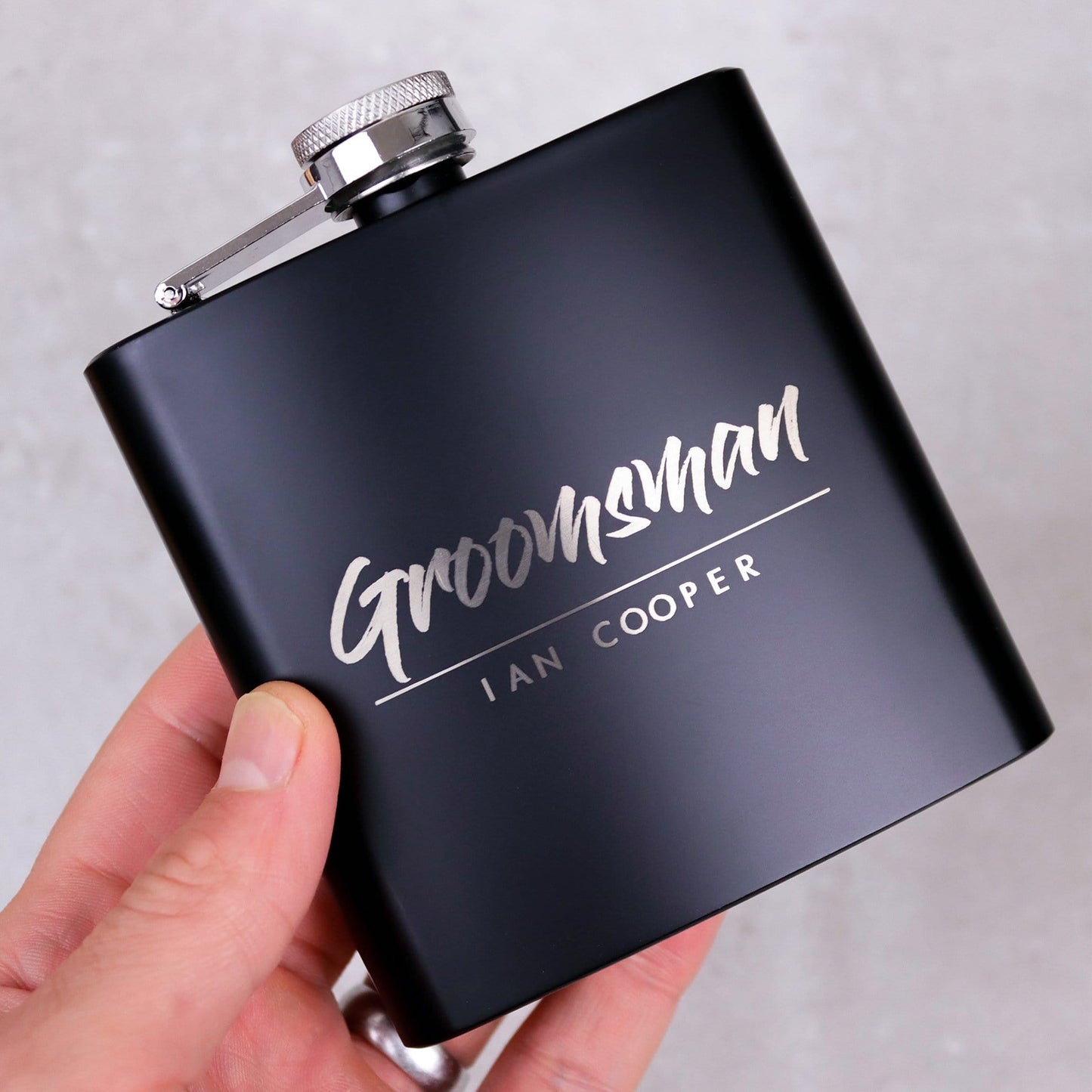 The Creative Groomsman Hip Flasks