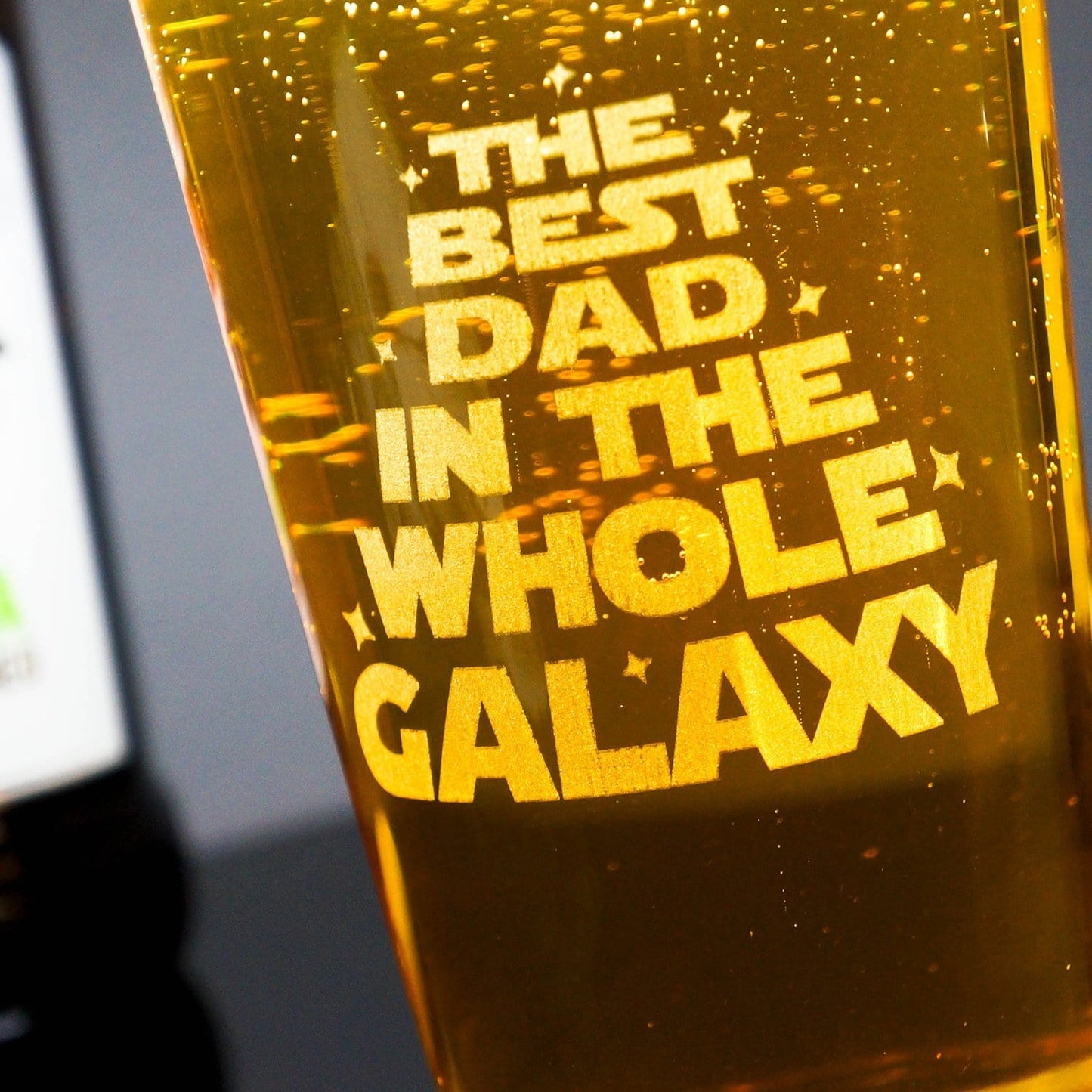 Best Dad In The Galaxy Glass