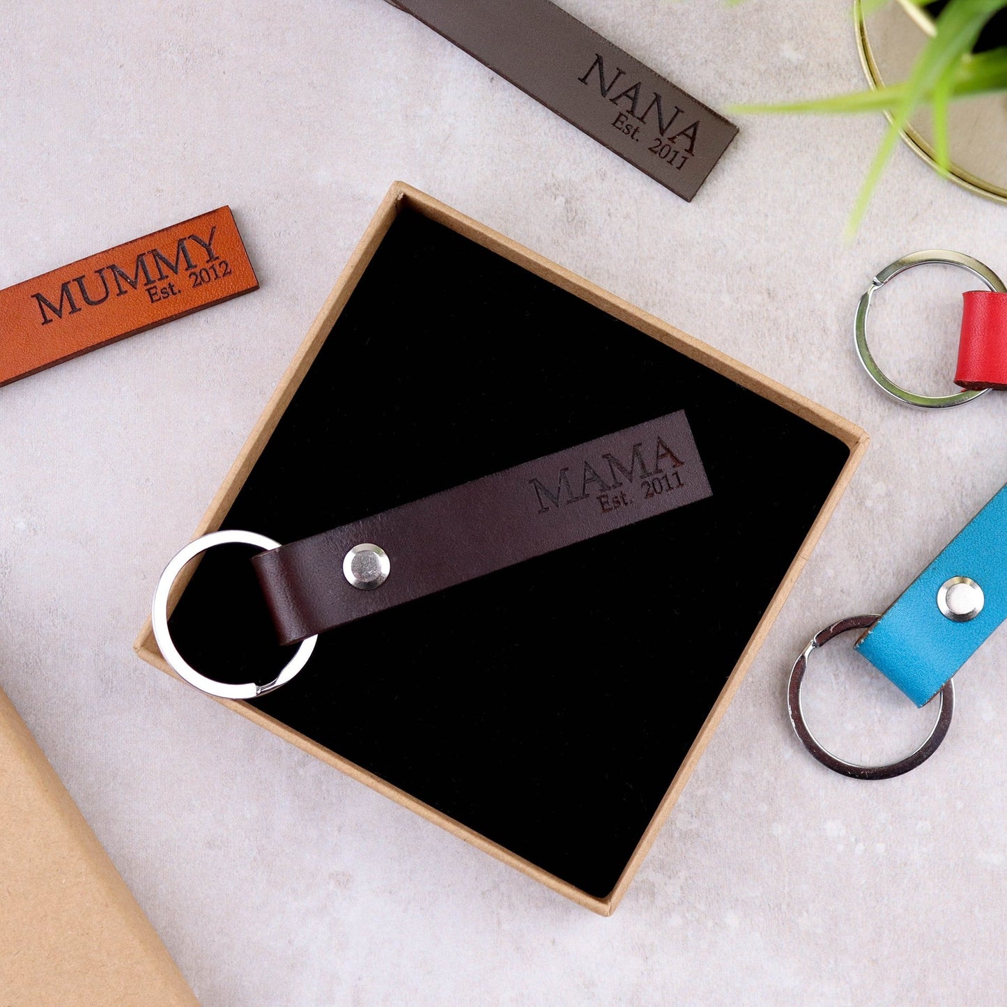 Mum's Leather Keychain