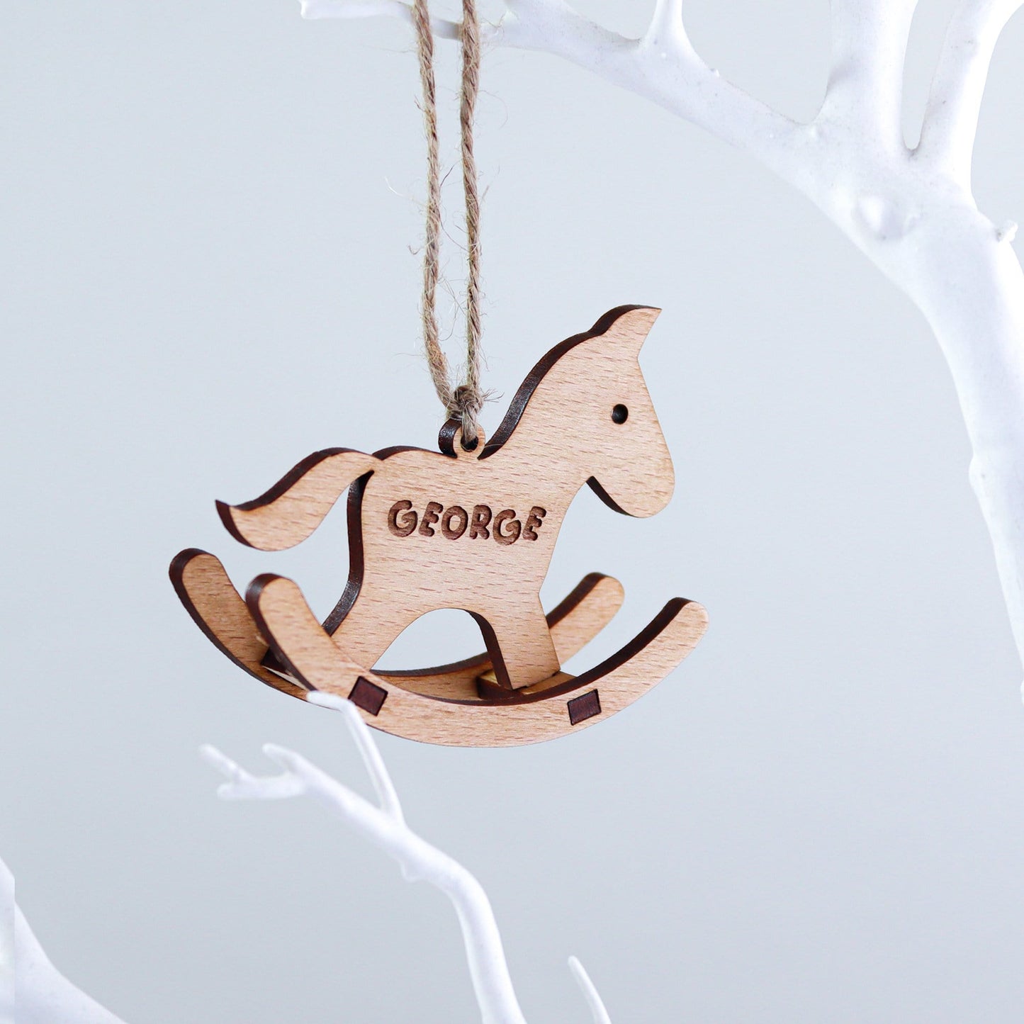 Flat Packed Rocking Horse Christmas Decoration