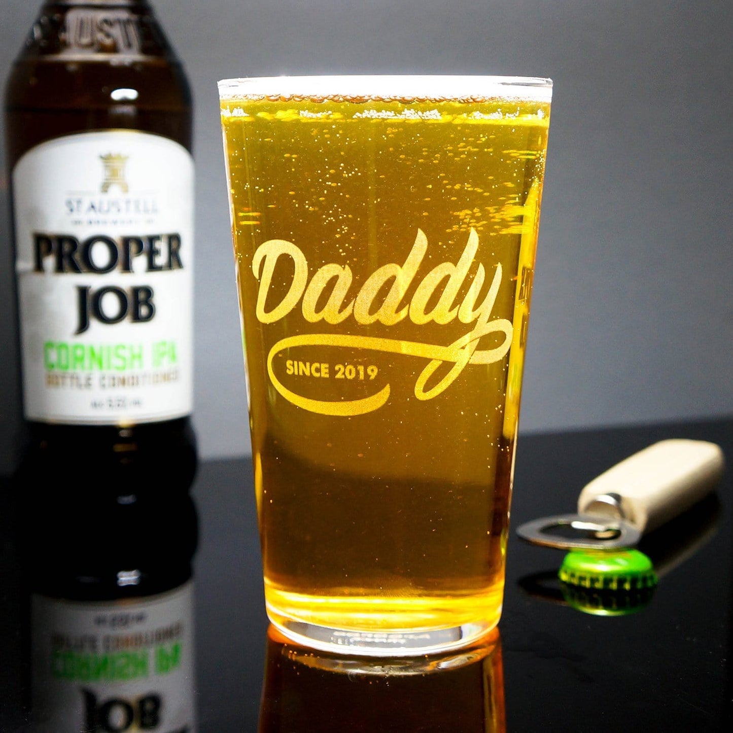Daddy Since Beer Glass