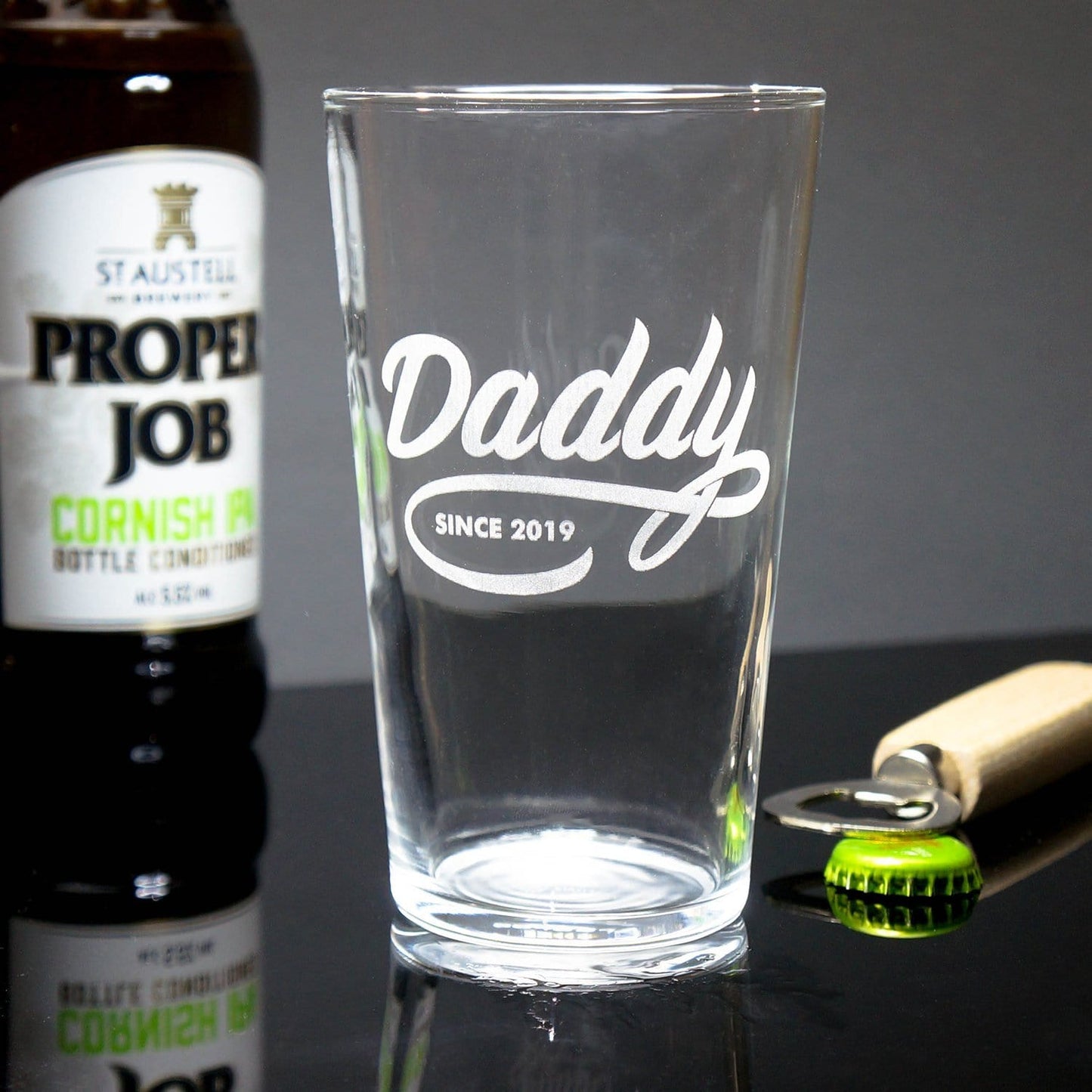 Daddy Since Beer Glass