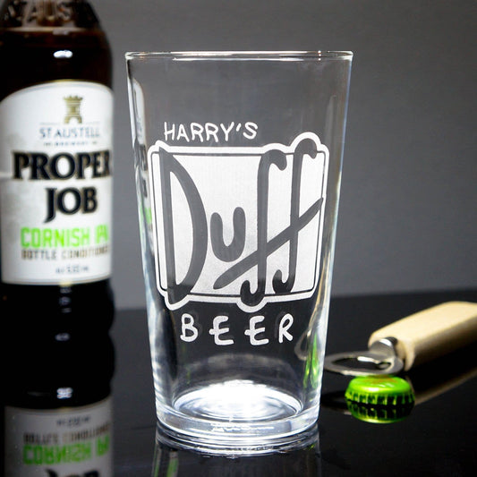 Personalised Duff Glass