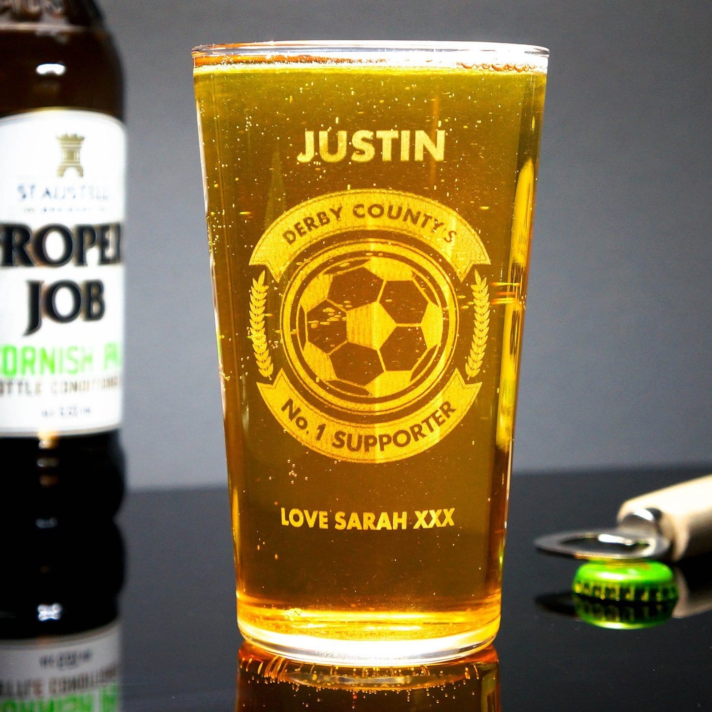 Personalised Football Pint Glass